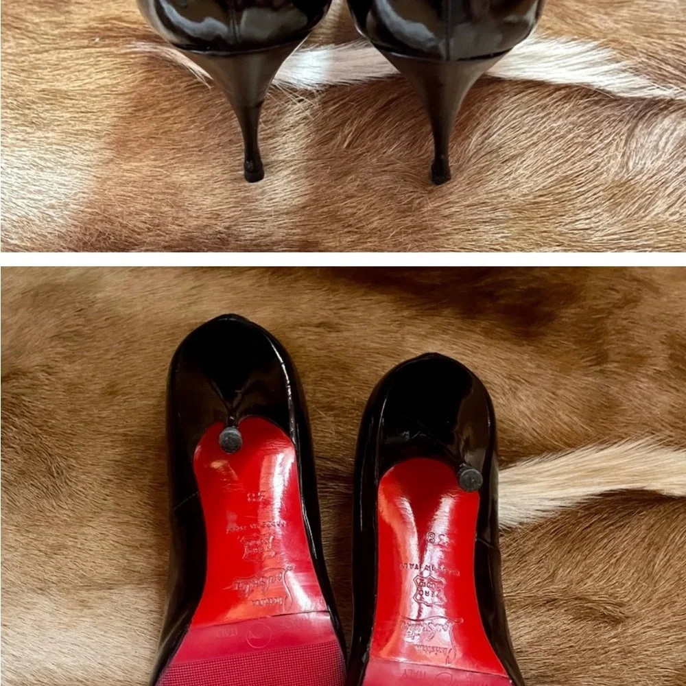 HURRY! Memorial SALE! Christian Louboutin Peep Toe Patent Leather Heel - Picture 4 of 14